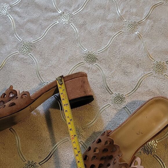 Coach and Four Rahel Antique rose dusty pink laser cut sandals - Picture 7 of 8